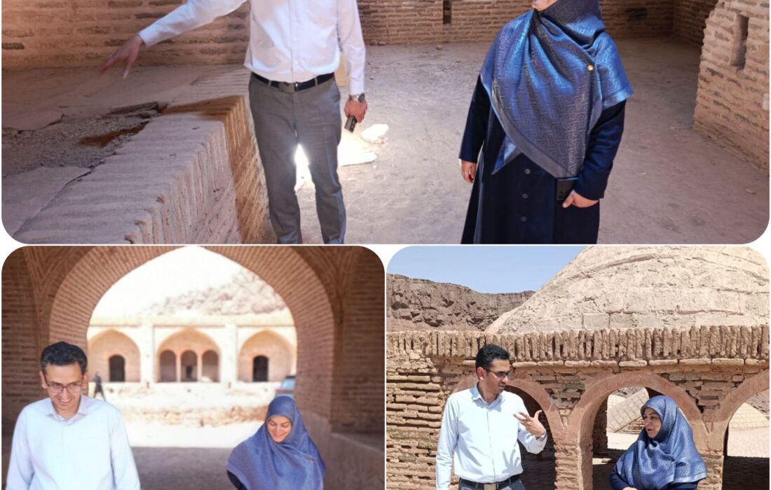 بازدید معاون استاندار کرمان از کاروانسرای چاه کوران راور