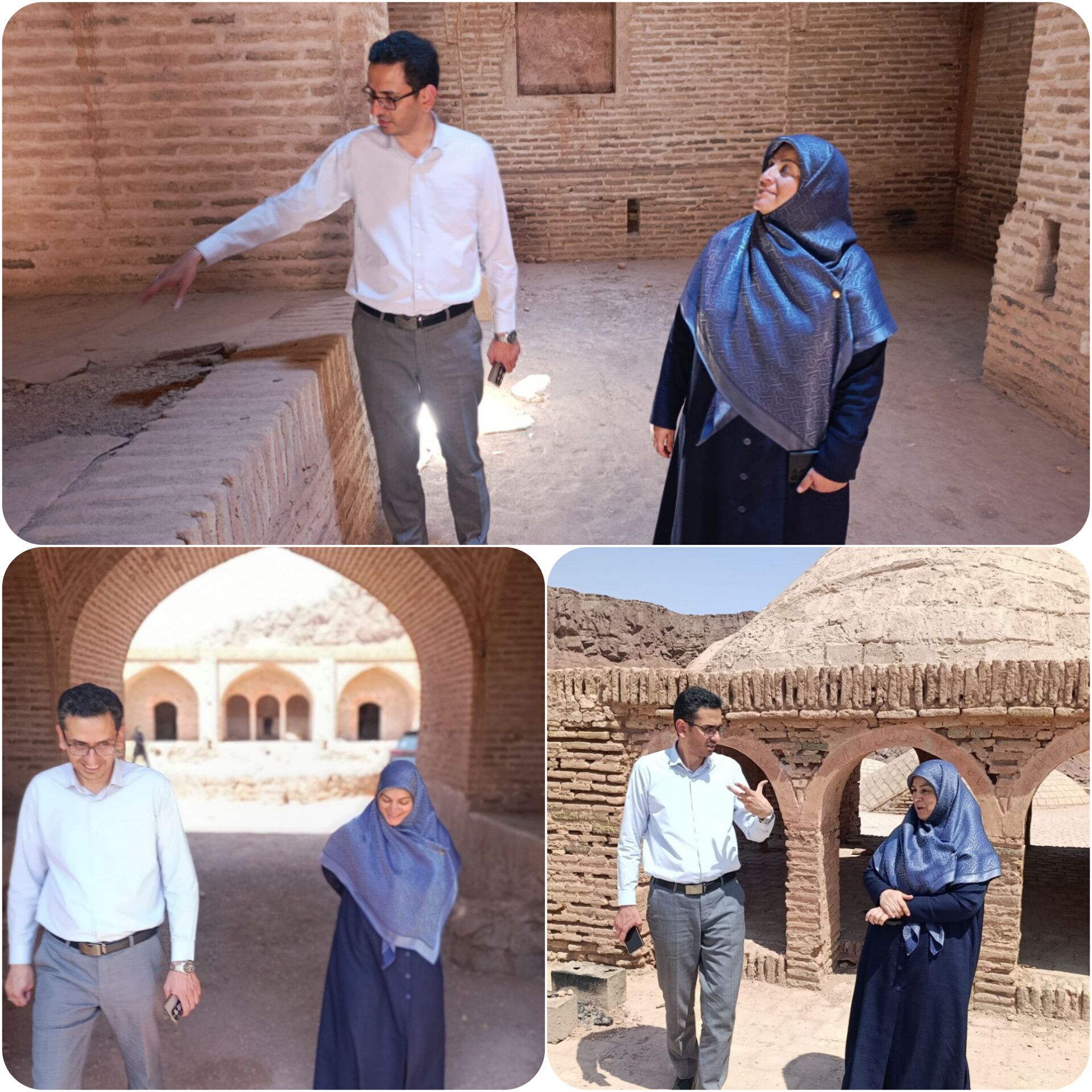 بازدید معاون استاندار کرمان از کاروانسرای چاه کوران راور